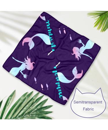 Shop Stylish Dog & Cat Triangular Bibs - Mermaid Silhouette - 2 Colorful Pieces for All Sizes - Buy Online on GoSupps.com