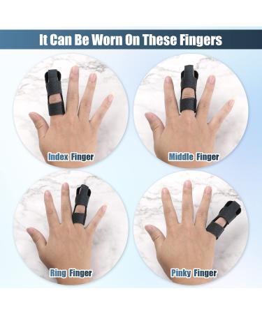 SAVITA 2pcs Finger Splints Composite Cloth - Black Trigger Finger Brace for Broken Finger Protection & Pain Relief - Buy Online on GoSupps.com