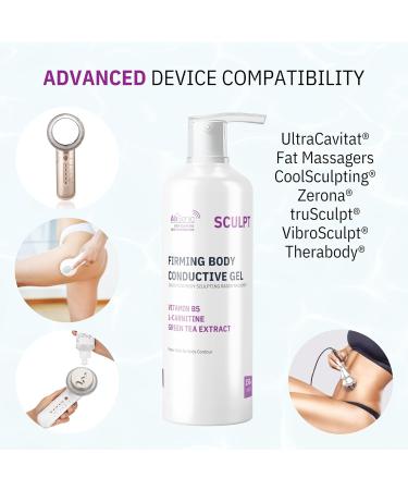 Absonic Sculpt Firming Cavitation Conductive Gel - Toning Gel Enriched with L-Carnitine & Green Tea Extract for Body Cavitation Sculpting & Tightening Devices - 8.5oz Bottle - Made in USA - Buy Online on GoSupps.com