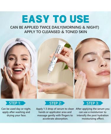 2.3% Hyaluronic Acid Serum for Face with 1% Snail Secretion Filtrate Deep Moisturizing Anti-Aging Anti-Wrinkle (3Pack-Each 15g) - Buy Online on GoSupps.com