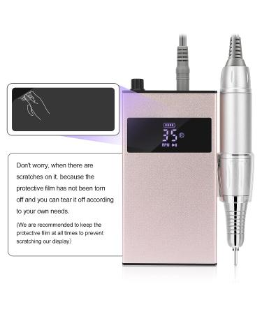 Rechargeable 35000RPM Nail Drill Set with 11 Bits - For Gel Nails, Manicure, Pedicure, and Home DIY - Buy Online on GoSupps.com