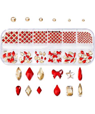 Clear Nail Rhinestones Crystal Nails Stones Mixed Flat Back Rhinestones for Nail Art Supplies Nail Rhinestones and Kit Nail Rhinestones for Acrylic Nails Nail Rhinestones - Buy Online on GoSupps.com