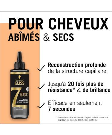 Schwarzkopf - Gliss - 7 Second Express Repair Treatment - Ultimate Repair - Dry and Damaged Hair - Shine and Resistance - Liquid Keratin and Black Pearl Serum - 200 ml - Buy Online on GoSupps.com