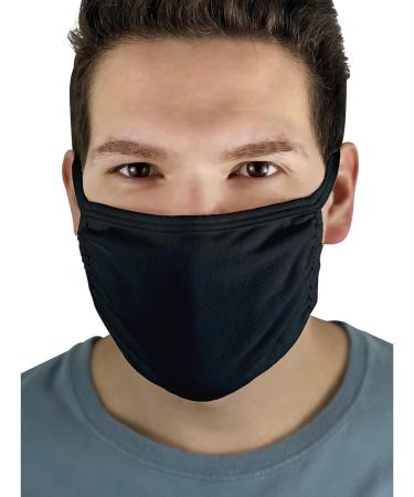 Buy Fruit of the Loom Reusable Cotton Face Mask (Pack of 5) in Black - Comfortable & Eco-Friendly | Fast International Shipping - Buy Online on GoSupps.com