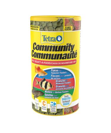 Tetra Community Fish Food Flakes Granules and Wafers for All Fish 92g