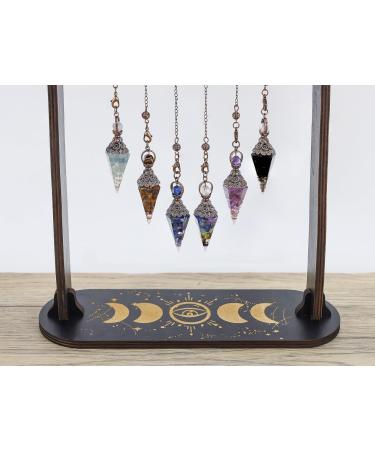 Buy Harz Chakra Pendulum - Gemstone Crystal for Healing Witchcraft & Reiki | Multicolored Hexagonal Ornaments - Buy Online on GoSupps.com