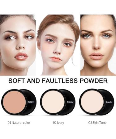 Translucent Loose Setting Powder - Matte & Lightweight Long-lasting Makeup for Oil Control - Waterproof Formula with Powder Puff - Full Coverage Pressed Powder (03) - Buy Online on GoSupps.com