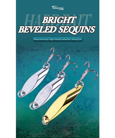REBORNSUN 5pc Fishing Lures Spoon Kit - Bass Trout Spinner Baits 5.0g - Freshwater & Saltwater Tackle - Buy Online on GoSupps.com