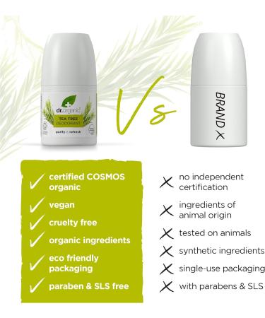 Dr Organic Tea Tree Deodorant 50 ml - Buy Online on GoSupps.com