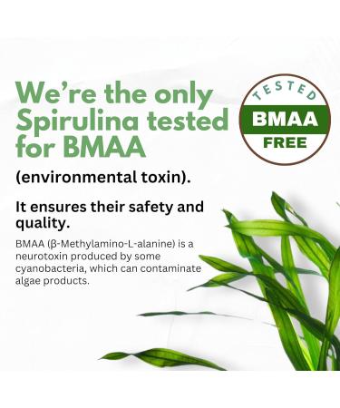 Spirulina Chlorella 3000mg + Ashwagandha 2000mg with Lemon Balm & Black Pepper Natural Detox & Stress Support Vegan Capsules Made in USA - Buy Online on GoSupps.com