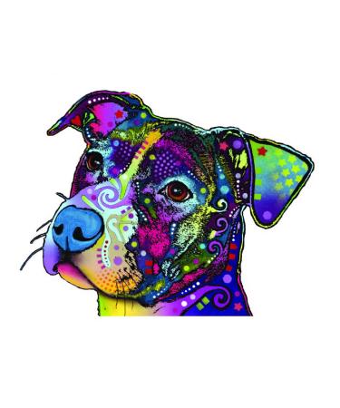 Enjoy It Dean Russo Pit Bull Car Stickers 2 Pack, Outdoor Rated Vinyl Sticker Decals for Windows, Bumpers, Laptops or Crafts