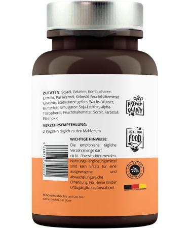 Kombucha Capsules with Vitamin E - 180 Premium Capsules for 3 Months Supply | Kombucha Mushroom Extract by Vitamin Fox - Boost Your Wellness - Buy Online on GoSupps.com