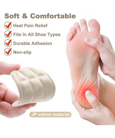 8 Pairs Heel Cushions for Pain Relief - Gel Heel Pads Inserts for Plantar Fasciitis - Comfort for Men & Women - Buy Online on GoSupps.com