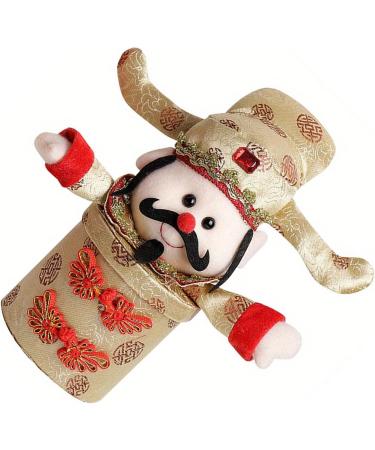 Laspi Chinese NewYear Candy Package Box God Of Wealth Figurine Candy Jar For Pastries Candy Spring Festival Candy Box Festive Decorations Yellow - Buy Online on GoSupps.com
