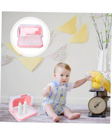 Buy Toyvian Transparent Organizer Box for Kids | Best Storage Solution with Lid | Safe & Stylish Baby Bottle & Food Tent Organizer in Pink - Buy Online on GoSupps.com