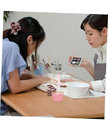 minkissy Spiral Nail Color Display Stand Nail Display Stand Holder Spiral Nail Practice Holder Nail Sample Sticks Nail Practice Stand Nail Tips Display Stand Decorate Acrylic Modeling 6.2x6.2cm Pink - Buy Online on GoSupps.com