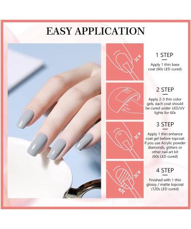 TEEROVA Gel Nail Polish Set - 6 Colors Popular Nail Gel Polish All Seasons Soak Off LED Nail Lamp Gel Nail Kit Manicure DIY Home Salon Nail Art Gifts Box (D) - Buy Online on GoSupps.com