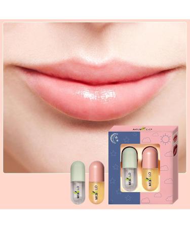 Hudhow's Lip Filler Set | 2-Part Lip Plump & Care - Clumsy Lip Gloss & Natural Oil Serum for Long-lasting Hydration - Buy Online on GoSupps.com