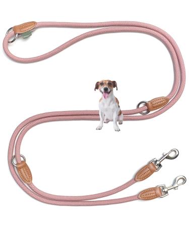 Leitengr n dog leash little dogs light |Guide 3M adjustable with 2 carabiners |3 meters long x 0.8 cm |Only 200 g |Devon model |Rosa Palish rose 3 m x 0.8 cm - Buy Online on GoSupps.com
