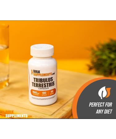 Premium Tribulus Terrestris Capsules - 1500mg Extract, 180 Count - for Men & Women - BULKSUPPLEMENTS.COM - Buy Online on GoSupps.com