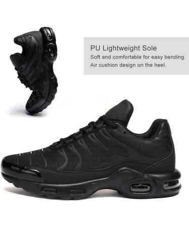 Mevlzz Men's Air Running Shoes - Low Top Basketball Sneakers, Size 11, All Black - Buy Online on GoSupps.com