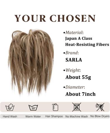 Hair Bun Hairpiece for Women Synthetic Fake Hair Messy Bun Chignon Elastic Flexible Band Scrunchy Scrunchie Curly Hairpiece Synthetic Extension Hair Chignons(Jet black) - Buy Online on GoSupps.com