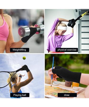 Palm Brace Wrist Support Sleeves - Carpal Tunnel Compression Pain Relief & Sports Gloves (1 Pair Black) for Men & Women - Buy Online on GoSupps.com