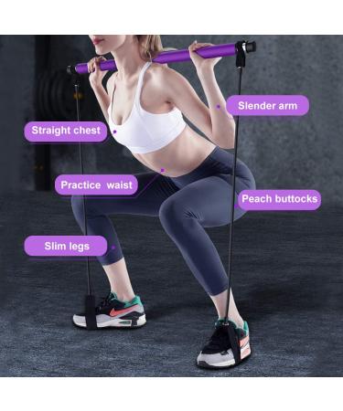 Surplex Pilates Bar Kit with Resistance Band - Ideal for At Home Full Body Training Yoga Weightlifting & Stretching - Buy Online on GoSupps.com