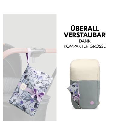 Hauck Diaper Bag with Change Pad Floral Gray Baby Changing Organizer & Stroller Accessory | Wipeable & Portable - Buy Online on GoSupps.com