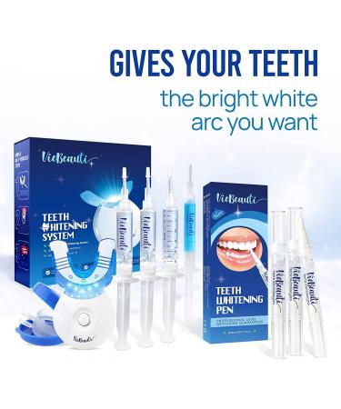 Viebeauti Teeth Whitening Kit with LED Accelerator Light - 35% Carbamide Peroxide Gel & Whitening Pen - Buy Online on GoSupps.com
