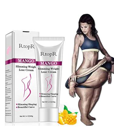 Slimming Cream for Tummy Abdomen Belly and Waist - Firming Cream - Hot Cream for Weight Loss - Anti Cellulite Cream And Stomach Fat Burner - Natural Ingredients (Mango) (2 packs) 1.4 Ounce (Pack of 2)