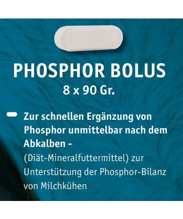 Vetmarkt24 Bolus PHOSPHOR in pack of 8 to support the phosphoric footprint of dairy cows - Buy Online on GoSupps.com