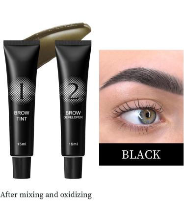 Eyebrow Tint Kit Black Hen-na Semi-Permanent Professional Brow Tint Kit Long-Lasting and Safe Results Eyebrow Dye DONG RHYME Multi-Purpose Eyelash Tint Kit Easy to Use at Home - Buy Online on GoSupps.com