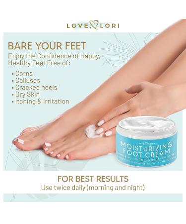 LOVE LORI Foot Cream - 4 oz. Foot Repair & Moisturizer with Tea Tree Oil & Lemongrass for Cracked Feet Treatment - Women's Foot Care Lotion - Buy Online on GoSupps.com