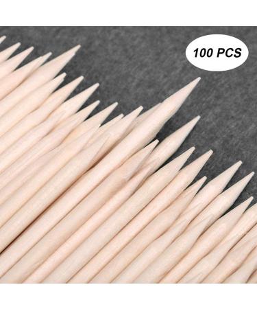 100 Pcs 4.3in Wooden Orange Sticks Nail Cuticle Pusher Remover for Manicure & Pedicure - Buy Online on GoSupps.com