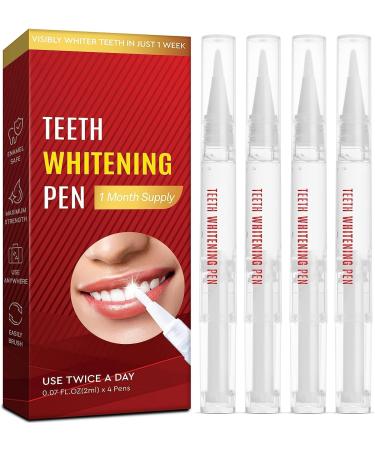 Teeth Whitening Pen 4-Pack Brighten Your Smile in Just 1 Week with Tooth Whitening Pens Fast Gentle Enamel Safe Whitening Gel for White Teeth in Mess Free Applicator Pens - Buy Online on GoSupps.com