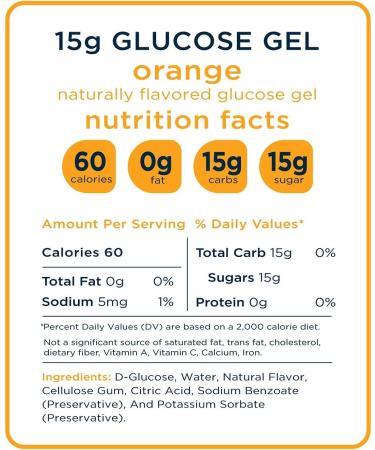 Transcend Glucose Gel Packs - Orange - 15 Pack (1.1oz Each) - FSA/HSA Eligible - Made in USA - Blood Sugar Support for Diabetics - Buy Online on GoSupps.com
