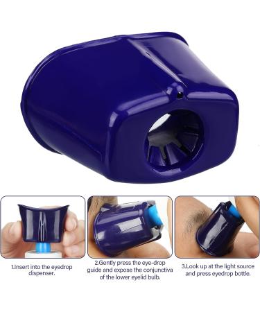 2 Pcs Blue Eye Drop Guide & Dispenser for Elderly | Portable & Reusable Eye Drop Assist Device for Eyedrop Bottles - Buy Online on GoSupps.com