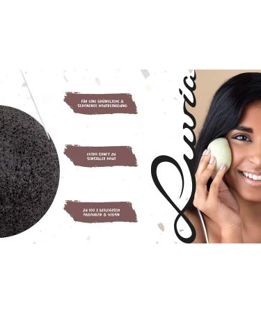 Konjac Sponge Set Luvia | Natural Facial Cleansing & Peeling | Vegan Gentle for Sensitive Skin - International Shipping - Buy Online on GoSupps.com