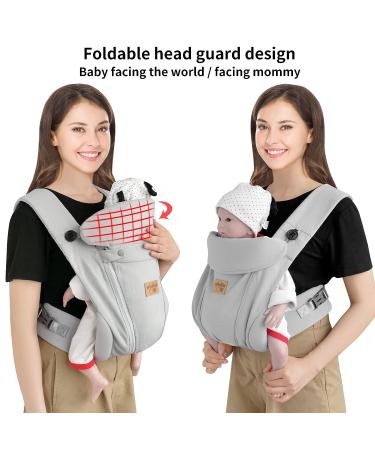 vrbabies Ergonomic Baby Carrier - Hands-Free Sling for Newborns and Toddlers - Breathable and Supportive - Light Grey - Buy Online on GoSupps.com