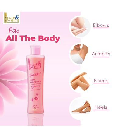 Fair & White So White Body Oil 250ml - Vitamin E, Almond Oil, 'Lumiskin' Formula | Hydrating Solution for Wrinkles, Dryness, Dark Spots - Buy Online on GoSupps.com