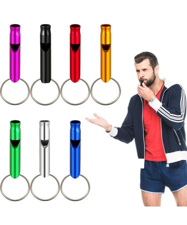 35 Pieces Emergency Whistle with Keychain, Aluminum Emergency Survival Whistle for Camping Hiking Hunting Outdoors Sports, Loud Sound Cute Colors