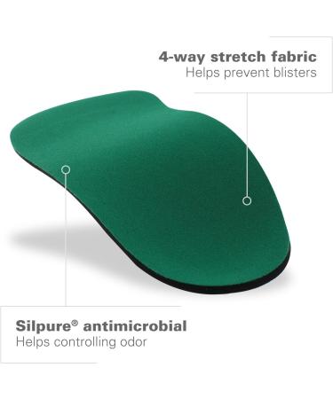 Orthotic Arch Support Insoles Men's 12-13.5 - 3/4 Length for Shoes - Buy Online on GoSupps.com
