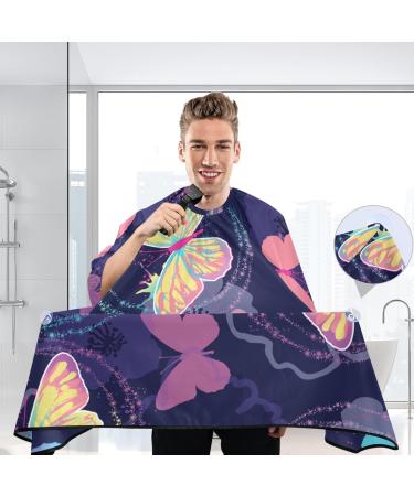 Waterproof Barber Cape - Laser Butterfly & Cheetah Haircut Bib for Men & Women | Unisex Hair Cutting Cape - Buy Online on GoSupps.com