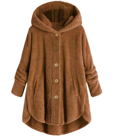 Women's Fleece Plush Jacket - Warm Breathable & Cozy Zippered Wool Sweater - Autumn Winter Coat with Hood - Buy Online on GoSupps.com