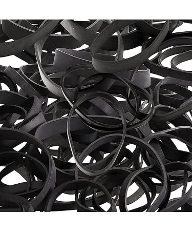 Tactical Rubber Bands 100 Pieces, Wide Thick Heavy Duty Rubber Bands for Camping Survival Hunting Hiking Fishing Climbing Cycling Outdoor Sports, Black, 2 Sizes (100)