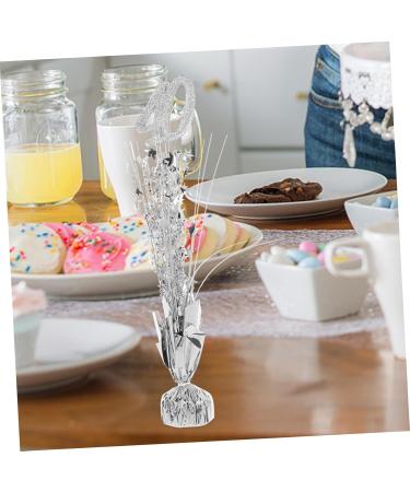 Glittery Silver Desktop Cement Block Ornaments | Birthday Party Decorations & Centerpiece | Aluminum Film Decor | 39x6x6 CM | International Shipping - Buy Online on GoSupps.com