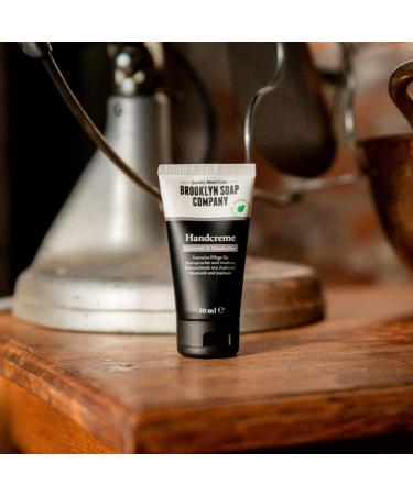 Brooklyn Soap Company Hand Cream 50ml | Intensive Care for Dry Men's Hands with Cedar Nutmeg & Jojoba Oils - International Shipping Available - Buy Online on GoSupps.com