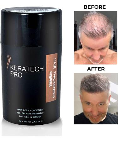Coloured Hair Thickening Fibres by Keratech Pro 12ml | Instantly Fuller and Thicker hair | Advanced 100% Natural Keratin formula | Light Blonde - Buy Online on GoSupps.com