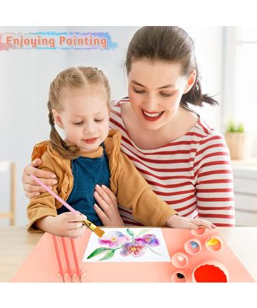 24x16 Inch Silicone Craft Mat with Removable Cups & Paint Palette - Multipurpose DIY Painting Mat for Playdoh, Air Dry Clay & More (Pink) - Buy Online on GoSupps.com